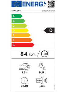 Lave vaisselle full encastrable SAMSUNG DW60R7040BB/EG