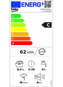 Lave linge BEKO WTV81483MC1