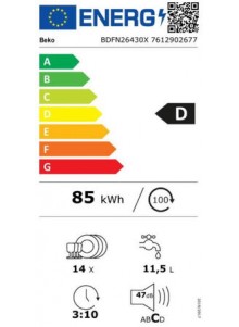 Lave vaisselle BEKO BDFN26430X