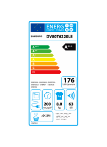 Sèche linge pompe à chaleur SAMSUNG DV80T6220LE/S2