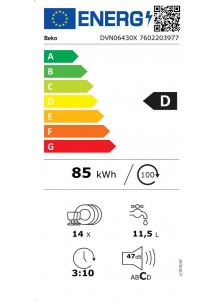Lave vaisselle BEKO inox DVN06430X