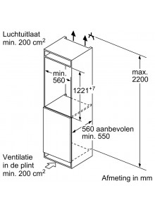 Frigo encastrable 122cm BOSCH KIR415SE0