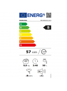 WTV8716XBWST, 8 kg 1400 tr/min Lave-linge pose libre