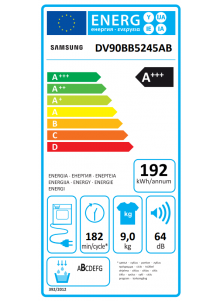 Sèche linge Bespoke Samsung DV90BB5245ABS2