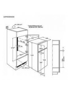 Frigo encastrable 2 portes 122cm AEG SDB412E1AS