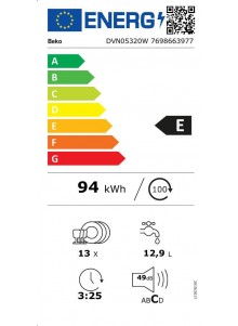 Lave vaisselle pose libre BEKO DVN05320W