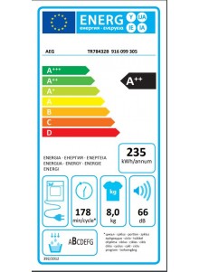 Sèche linge pompe a chaleur AEG TR78432B