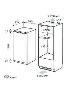 Frigo encastrable EXQUISIT 122cm EKS201-V-E-04