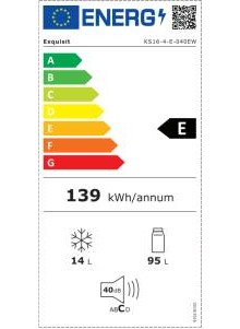 Frigo de table EXQUISIT KS16-V-040EW