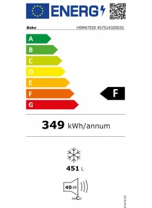 Congélateur bahut BEKO 451L HSM47530