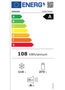 Frigo congélateur SAMSUNG BeSpoke noir classe A RB38C7B6AB1/EF