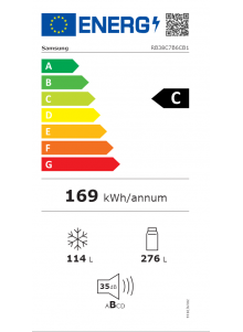 Frigo congélateur BeSpoke SAMSUNG RB38C7B6CB1/EF Classe C