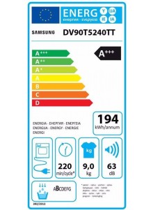 Sèche linge pompe à chaleur SAMSUNG DV90T5240TT