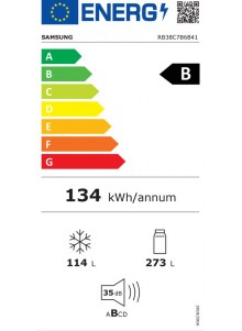 Frigo congélateur SAMSUNG Classe B RB38C7B5BS9/EF