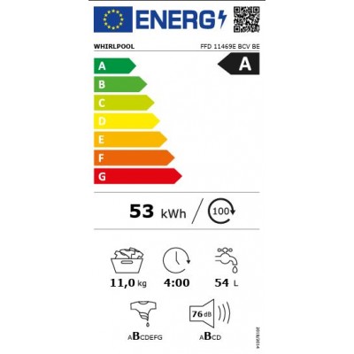 Lave linge WHRILPOOL FFD 11469E BCV BE 11 kilos