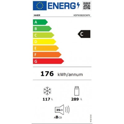 Frigo congélateur HAIER HDPW3620CNPK Classe C